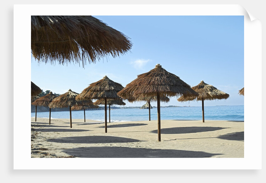 Sunny Beach and Palapas by Anonymous