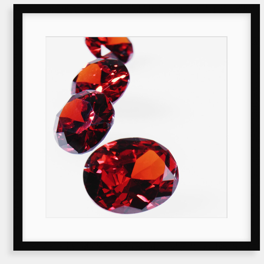 Round Cut Rubies by Anonymous