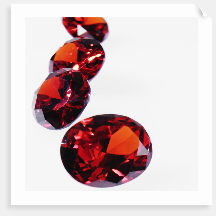 Round Cut Rubies by Anonymous
