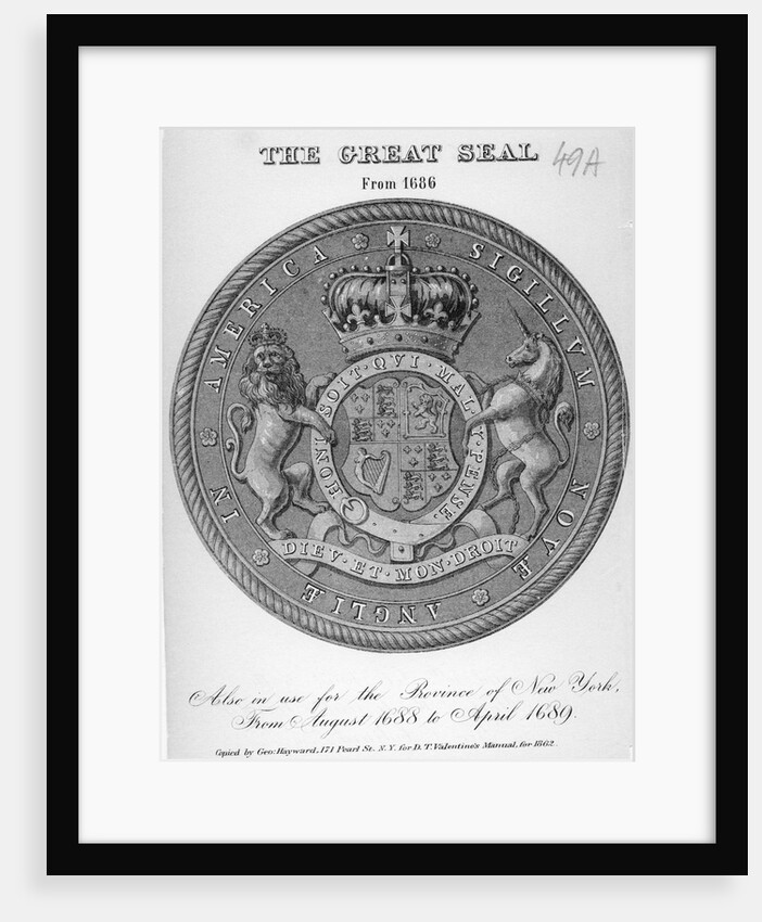 17th Century Seal of New York by Anonymous