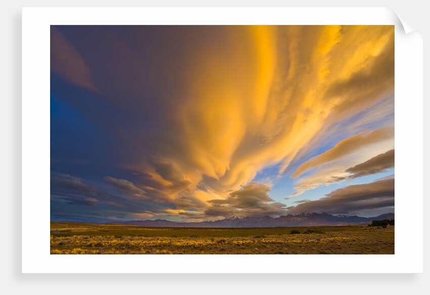 Dramatic Clouds above Plains at Sunset by Anonymous