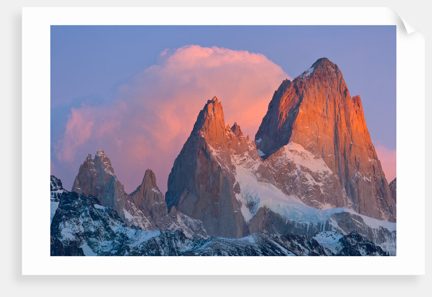 Pink Cumulus Clouds Above Fitzroy Massif, Glaciers National Park by Anonymous