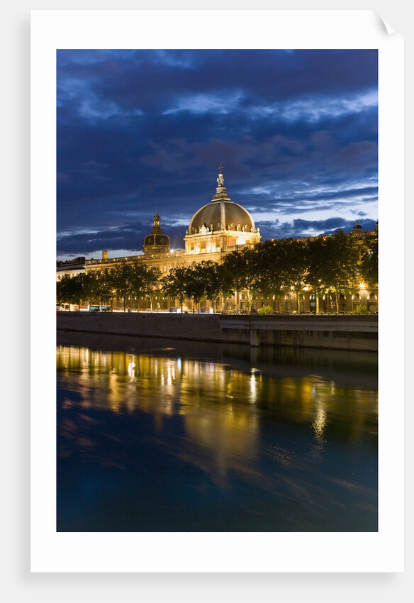 View of the Rhone and Hotel Dieu from Pont Wilson by Anonymous