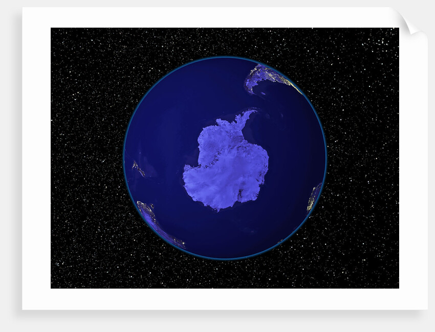 Dark View of Earth Centered on Antarctica by Anonymous