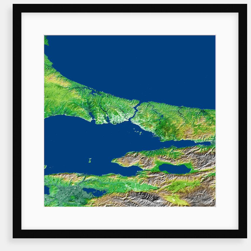 Topographic Image of the Bosporus in Turkey by Anonymous
