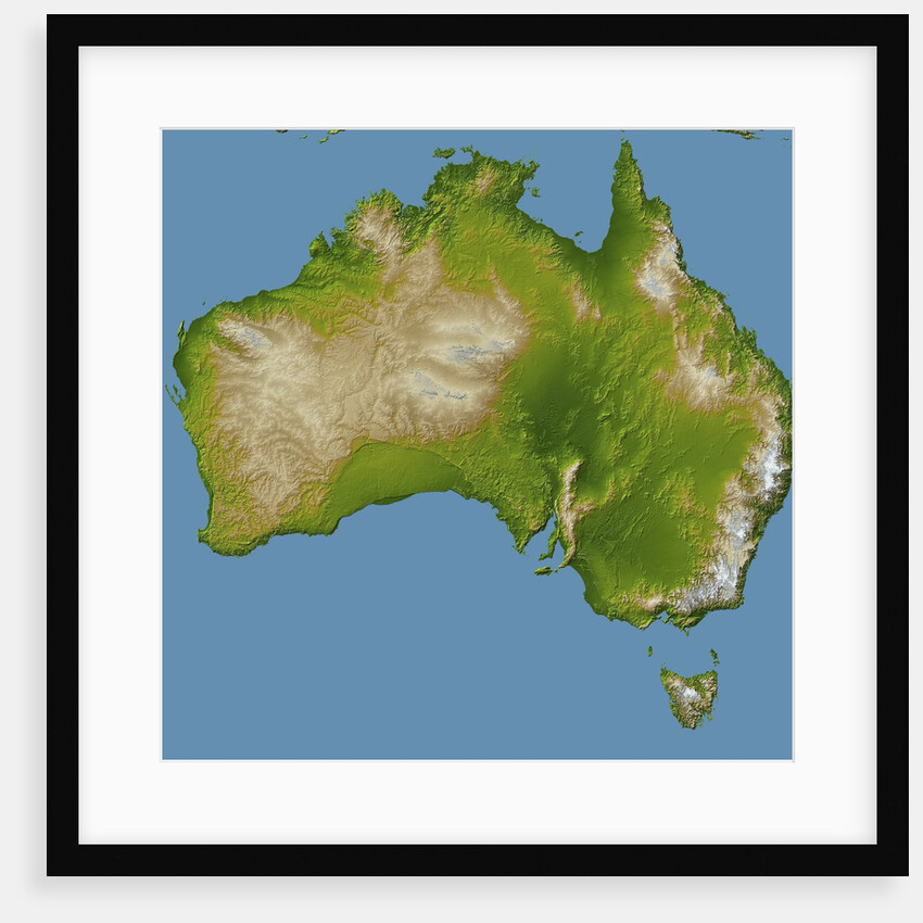 Topographic Imaged of the Australian Continent and Tasmania by Anonymous