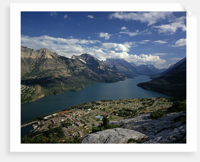 Waterton Park Village on Shore of Waterton Lakes by Anonymous