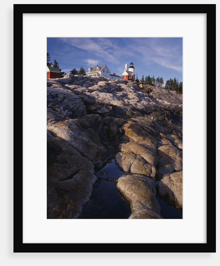 Pemaquid Lighthouse above Rocky Coastline by Anonymous
