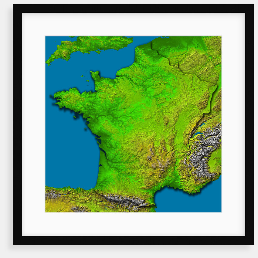 Topographic Image of France by Anonymous