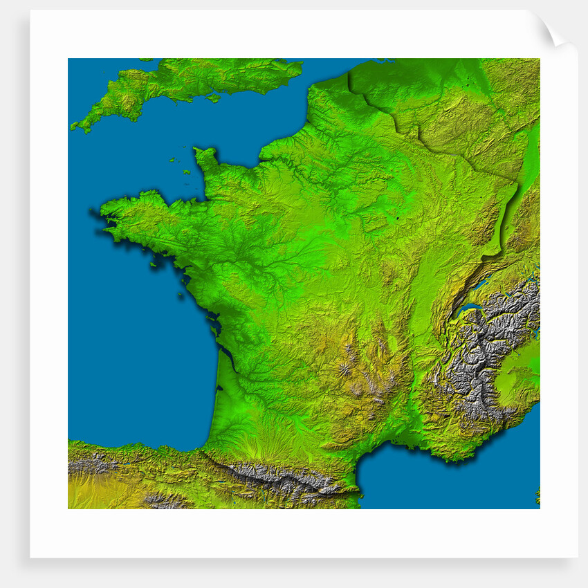 Topographic Image of France by Anonymous