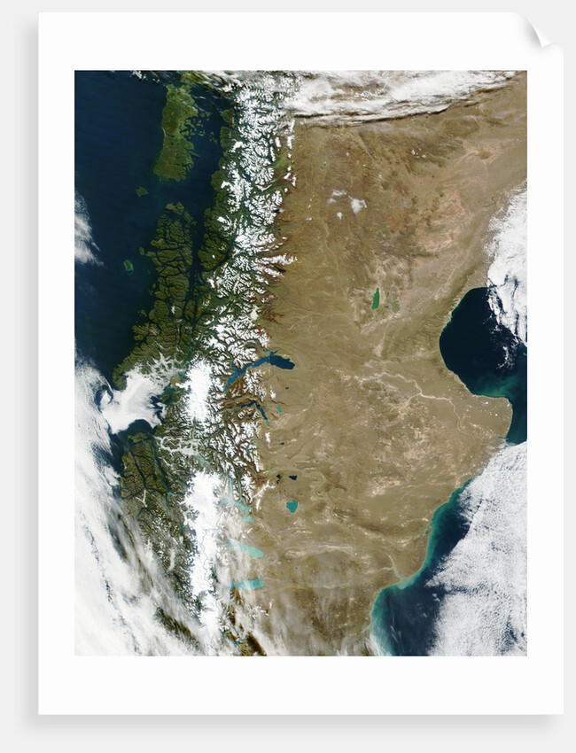 Patagonian Andes Mountains Separating Chile and Argentina by Anonymous