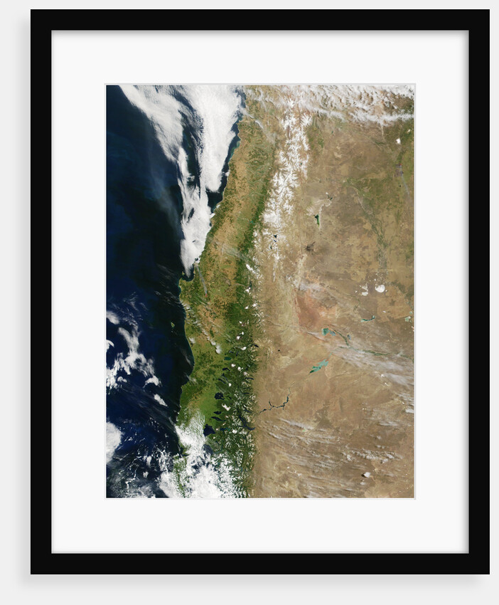 Andes Mountains Separating Chile and Argentina by Anonymous