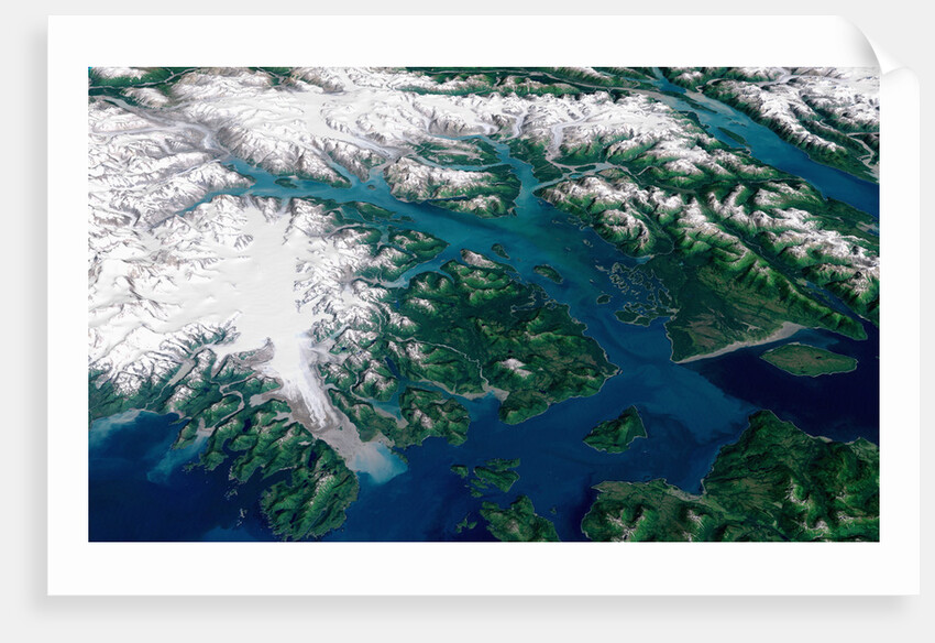 Glaciers Melting into Glacier Bay by Anonymous