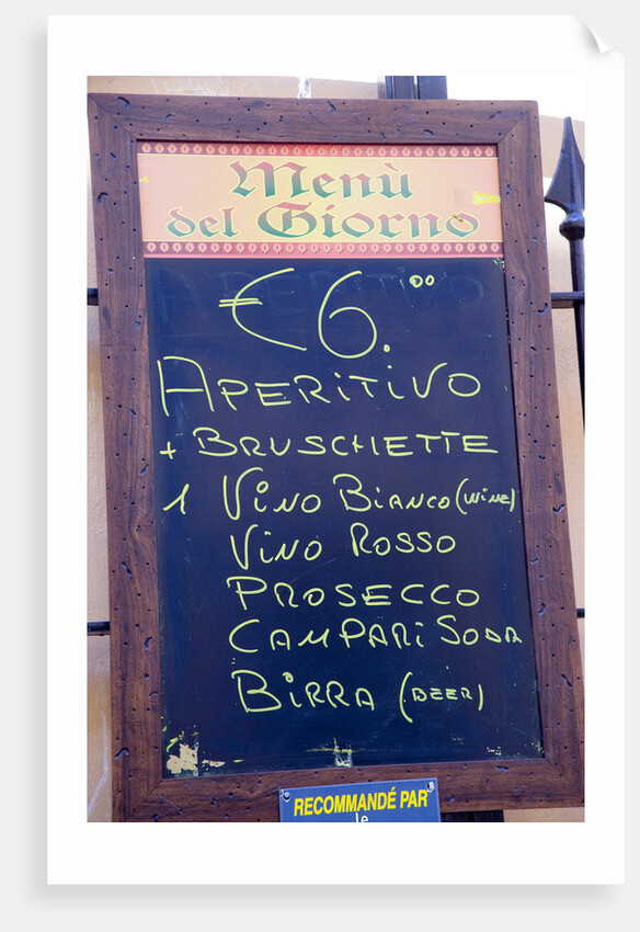 Restaurant Sign in Rome by Anonymous