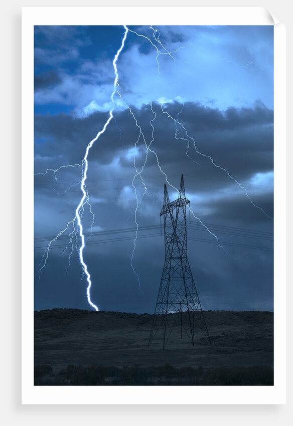 Lightning Striking by Anonymous