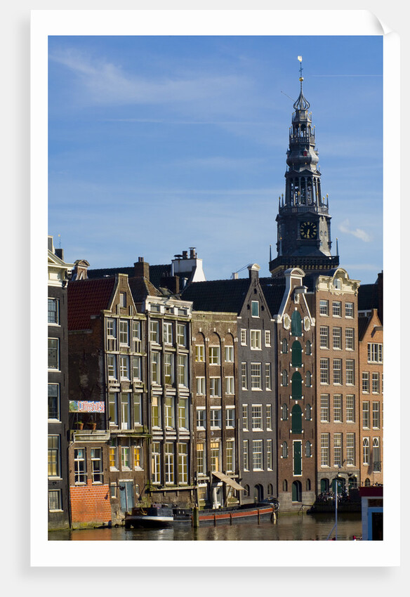 Row Houses and Oude Kerk Tower by Anonymous
