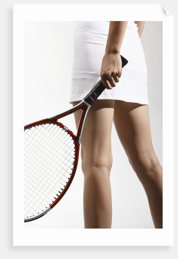 Young Woman Playing Tennis by Anonymous