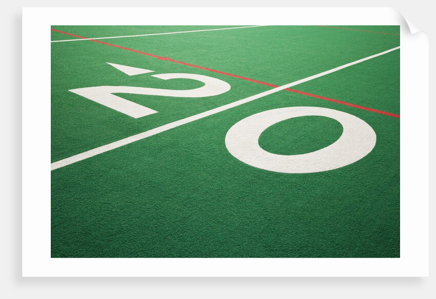 Twenty Yard Maker on Football Field by Anonymous
