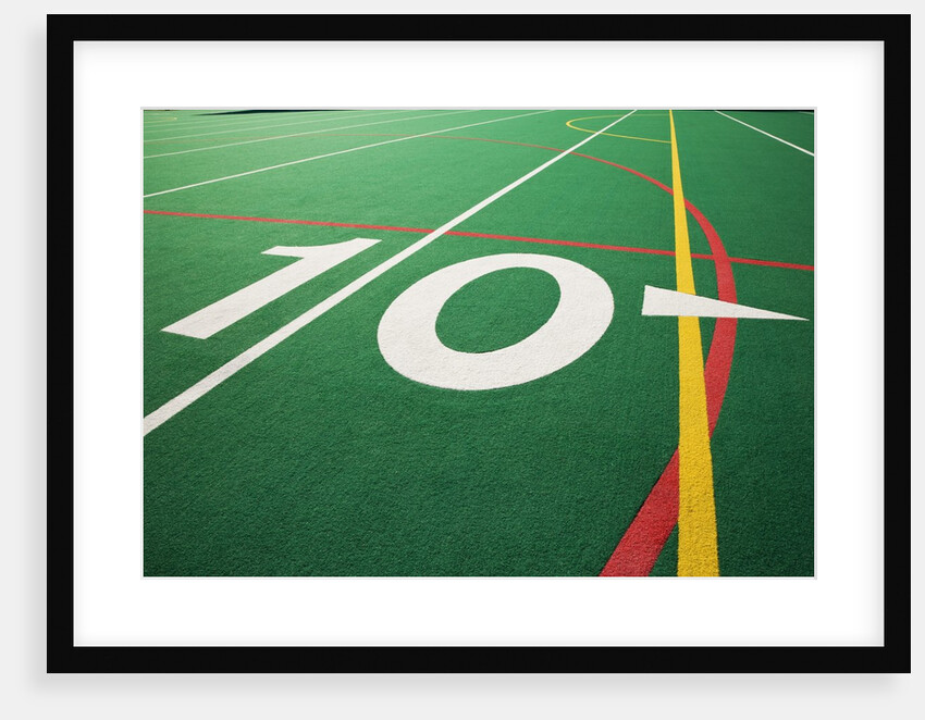 Ten Yard Maker on Football Field by Anonymous
