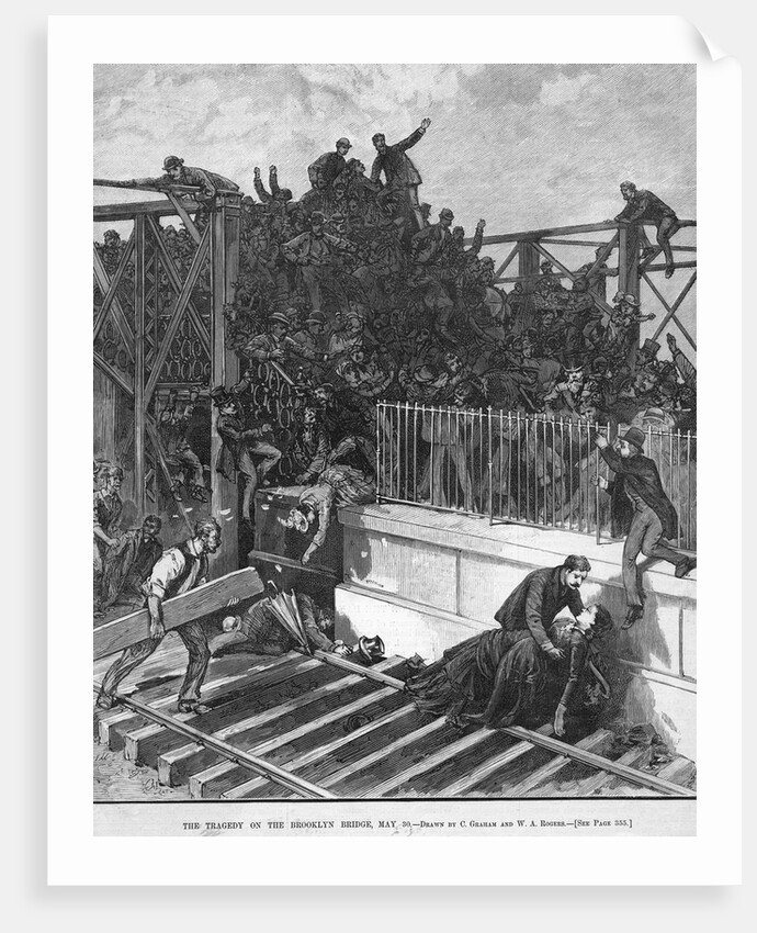 The Tragedy on the Brooklyn Bridge, May 30 Illustration by Anonymous