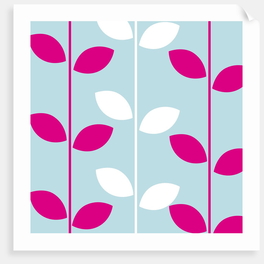 Pink and White Leaves by Anonymous