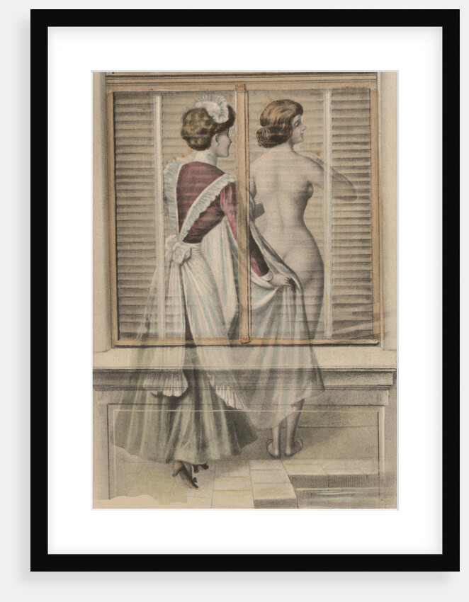 Postcard of Dressed and Undressed Women by Anonymous