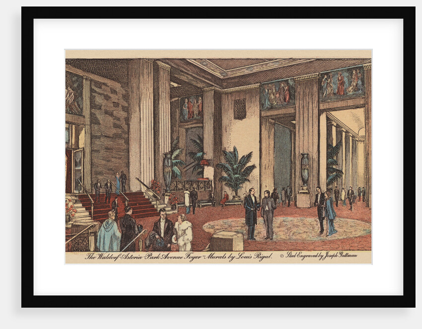 The Waldorf-Astoria Park Avenue Foyer Postcard by Anonymous