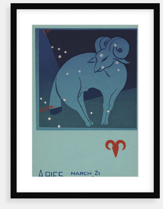 Aries Postcard by Paul Dubosclard