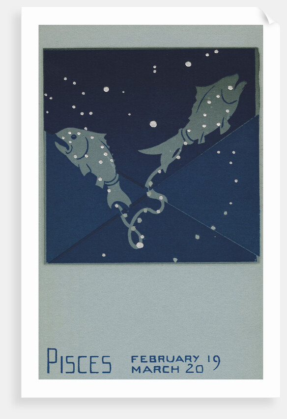 Pisces Postcard by Paul Dubosclard