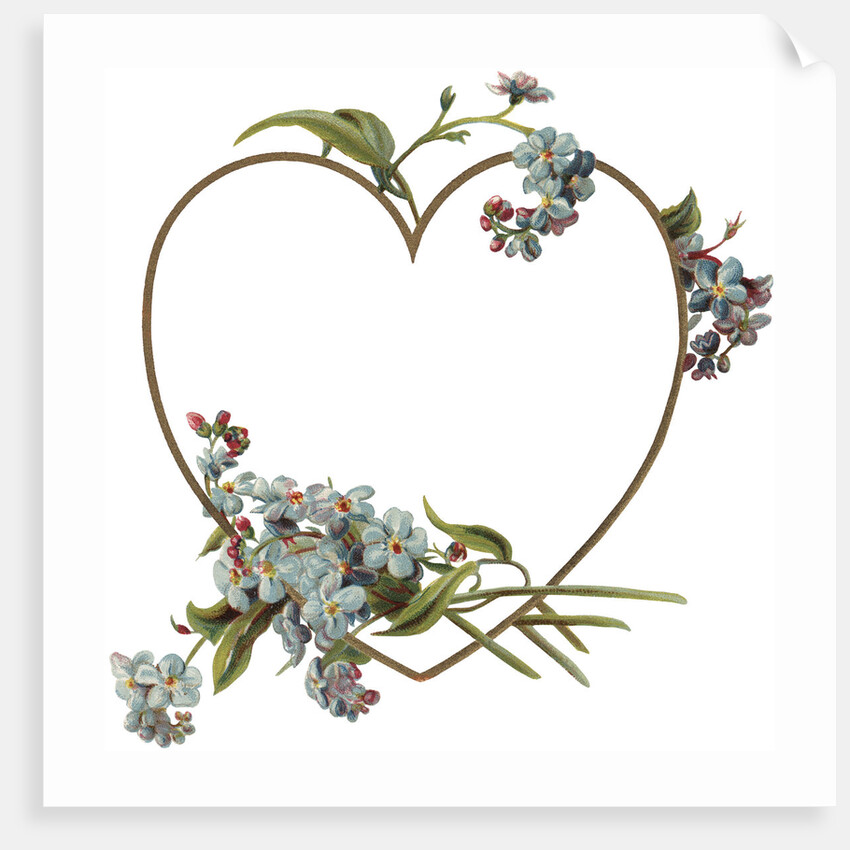 Illustration of Heart-Shaped Violet Border by Anonymous