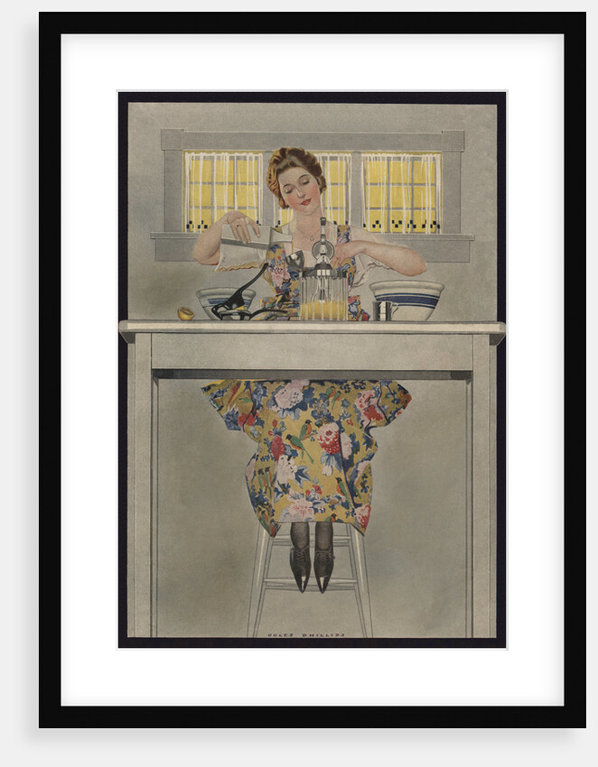 Illustration of Woman Cooking by Coles Phillips