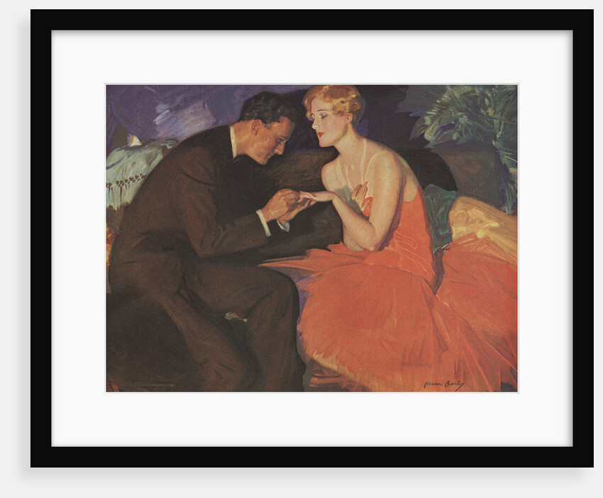 Illustration of a Couple Getting Engaged by McClelland Barclay