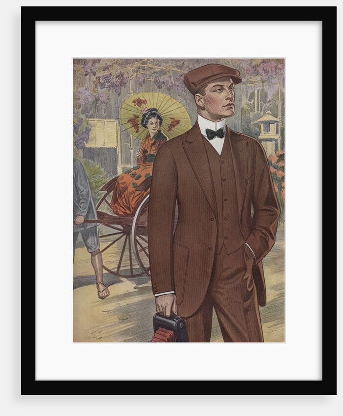 Royal Tailors Illustration of Man Vacationing in Japan by Anonymous