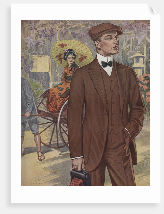 Royal Tailors Illustration of Man Vacationing in Japan by Anonymous