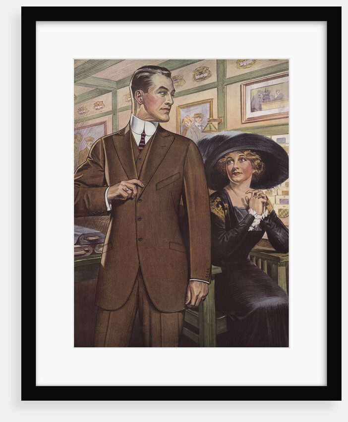 Royal Tailors Illustration of Man Trying on New Suit by Anonymous