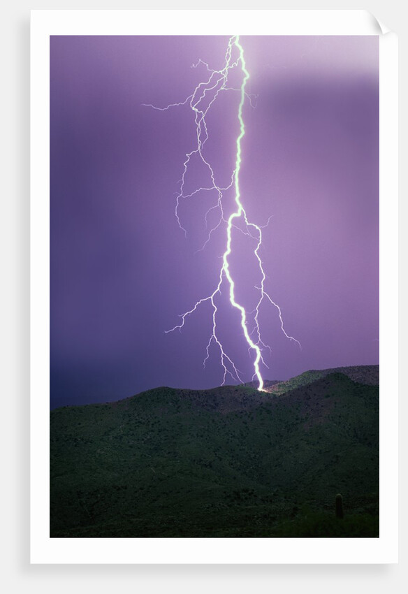 Lightning Strike near Tucson by Anonymous