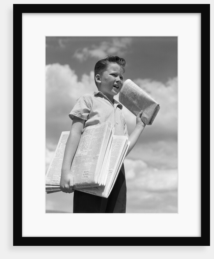1930s Newspaper Boy by Anonymous