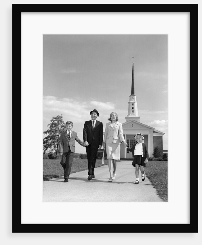 1960s Family Walking From Church by Anonymous