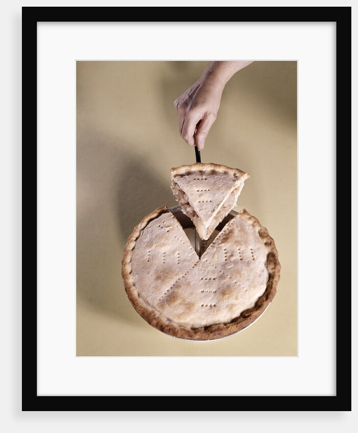 1970s Hand Serving Wedge Slice Of Apple Pie by Anonymous