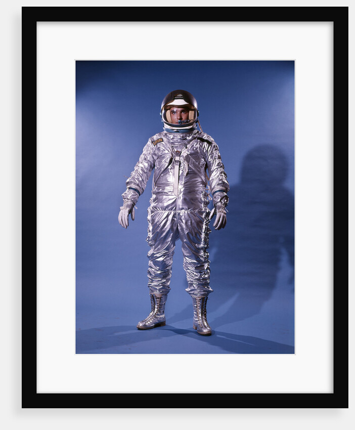 1960's Man In Silver Astronaut Space Suit And Helmet by Anonymous