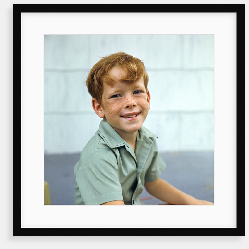1970s Portrait Of Boy With Red Hair And Freckles by Anonymous
