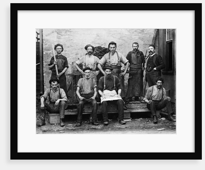 1890s 9 Carpet Mill Workers by Anonymous