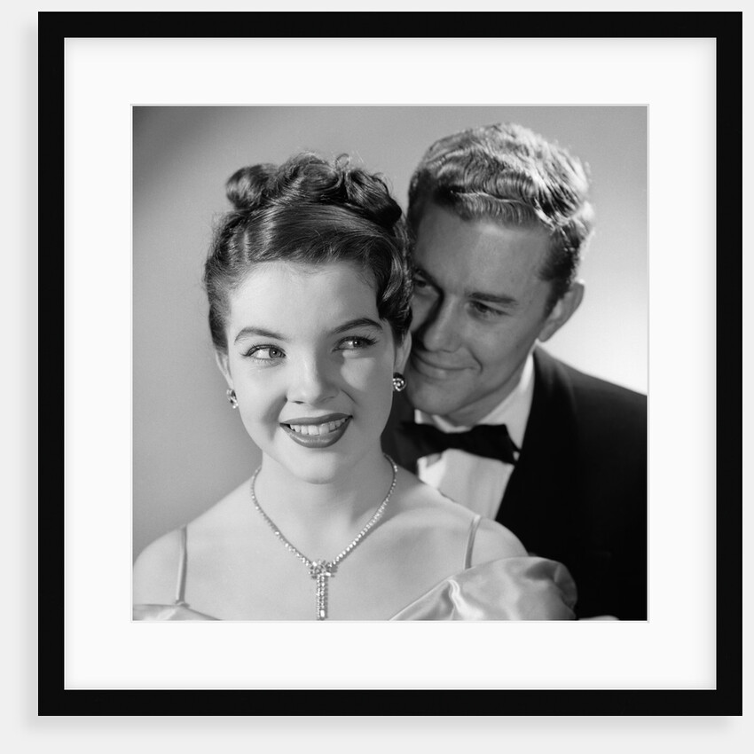 1950s 1960s Happy Couple Wearing Formal Evening Attire by Anonymous