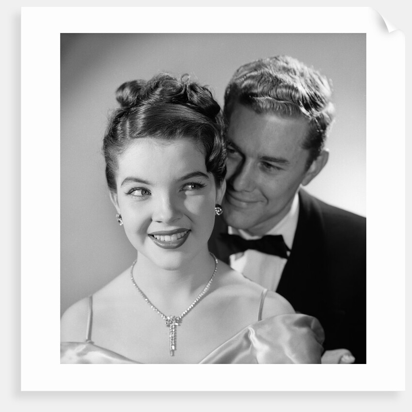 1950s 1960s Happy Couple Wearing Formal Evening Attire by Anonymous
