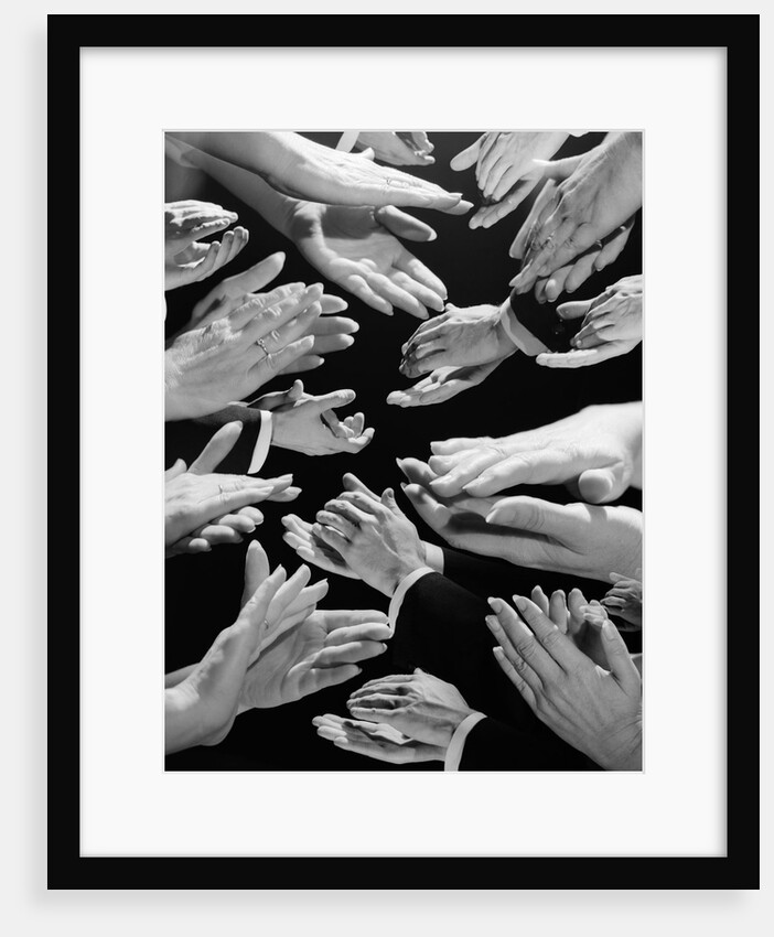 1950s Montage Of Many Man And Woman Hands Clapping by Anonymous