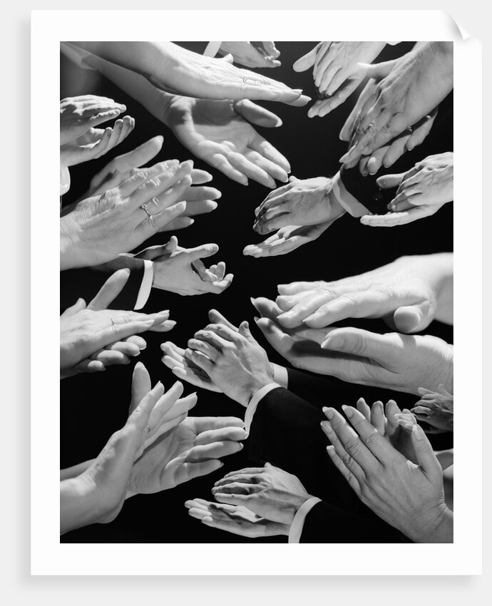 1950s Montage Of Many Man And Woman Hands Clapping by Anonymous