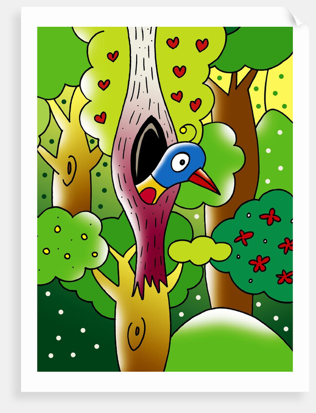 bird at home by Anonymous