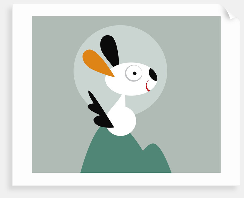 rabbit on a hill by Anonymous
