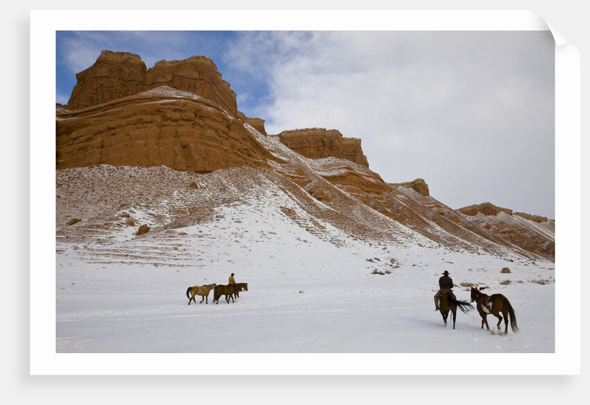 Cowboys on Hide Out Ranch in Big Horn Mountains by Anonymous