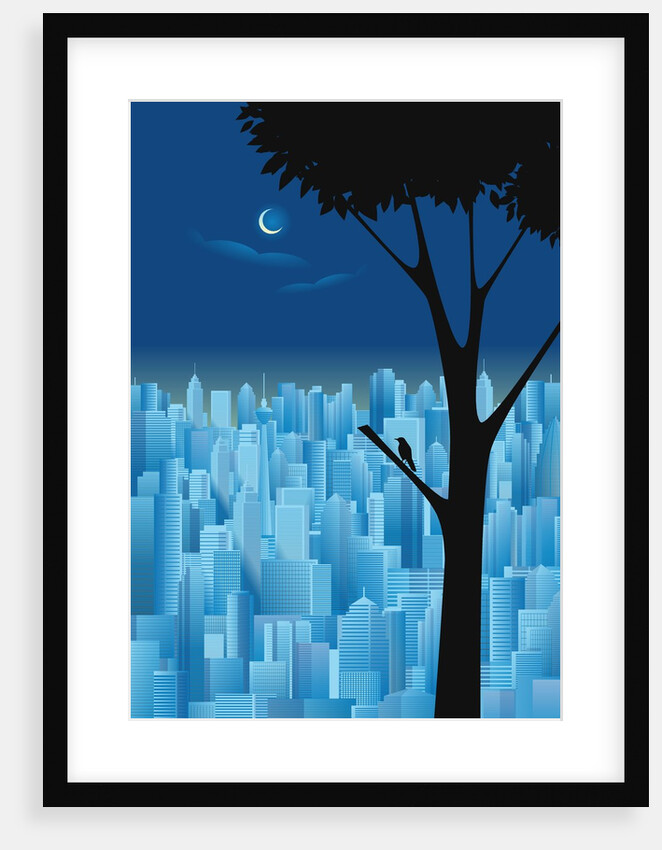 City at Night by Anonymous